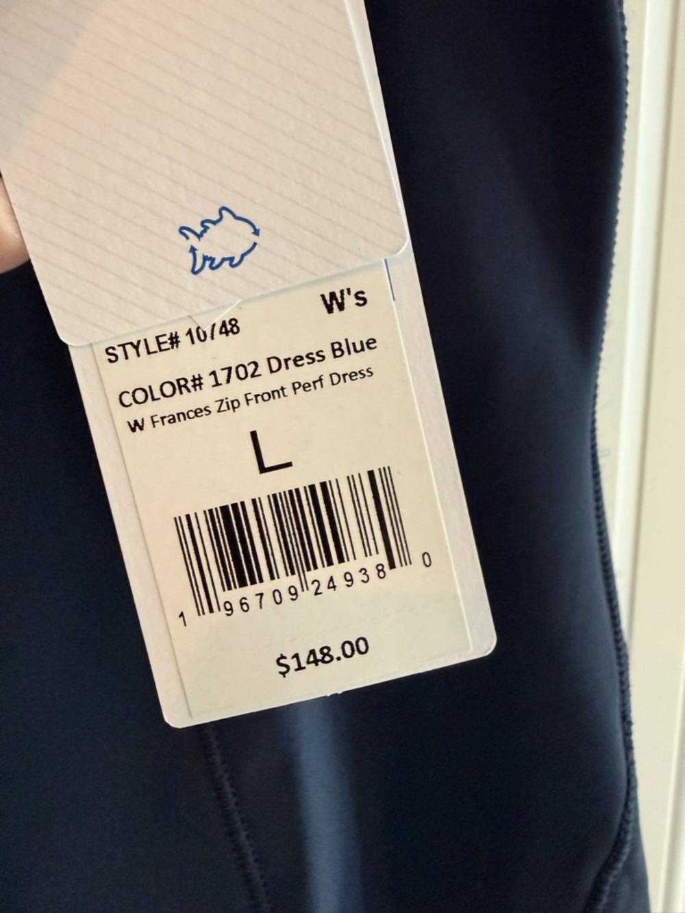 Southern Tide Navy Sleeveless Zip-Front Dress - Picture 2 of 4